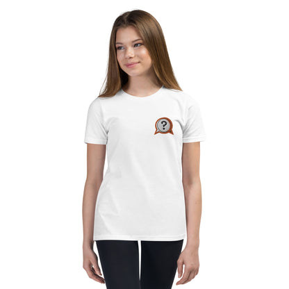Youth Gender-Neutral T-Shirt - Embroidered But Why Logo