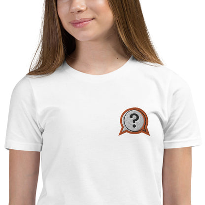 Youth Gender-Neutral T-Shirt - Embroidered But Why Logo